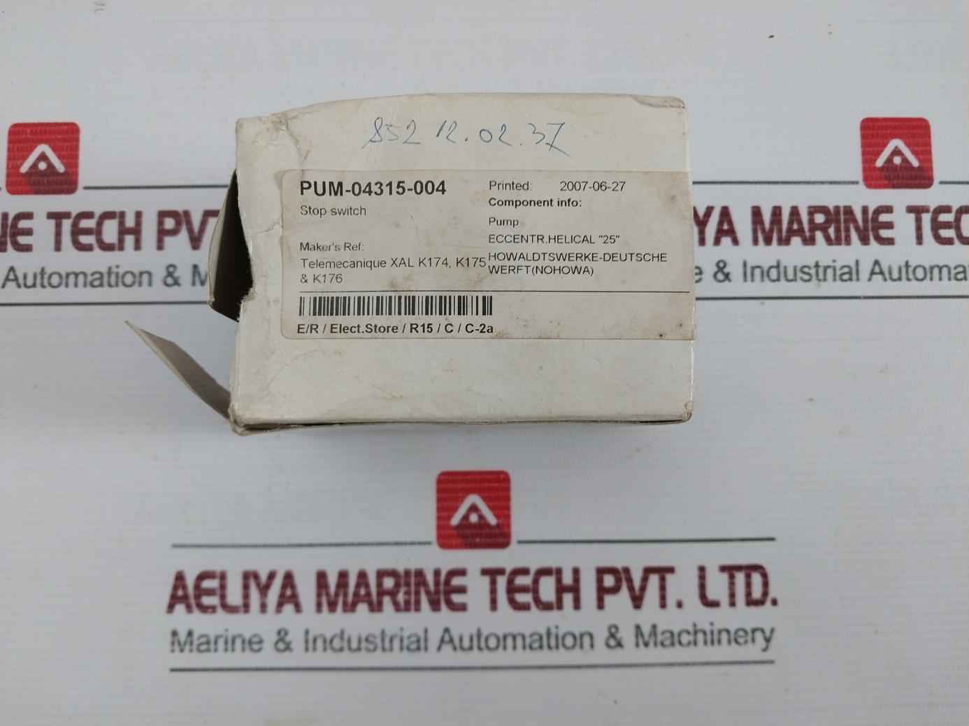 Xal Stop Switch Schneider New
