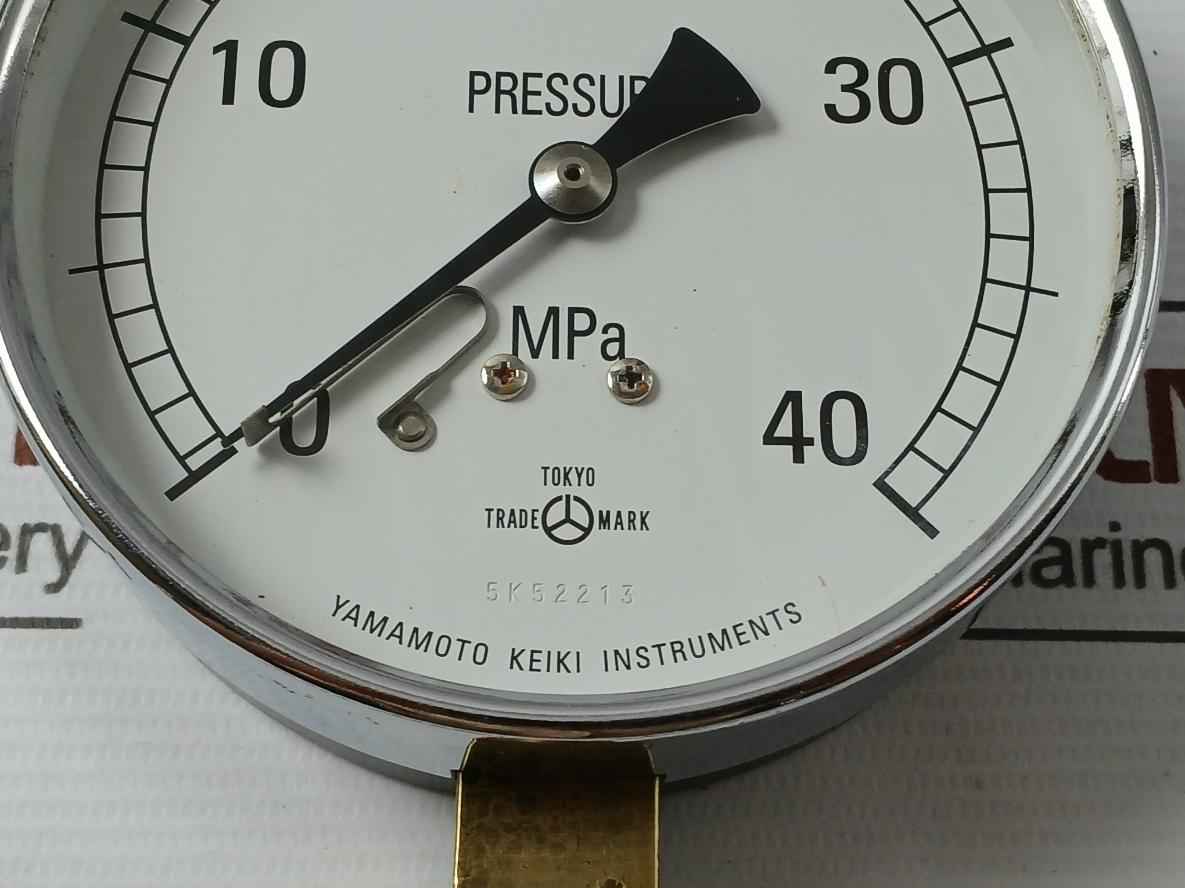 Yamamoto Keiki Bv Pressure Gauge 0-40 Mpa Class 1.6