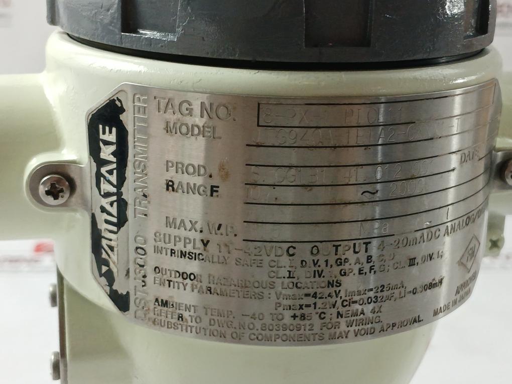 Yamatake-11-42-Vdc-Differential-Pressure-Transmitter-Jtg940A-1E1A2-cxxx1-t1-209086-11