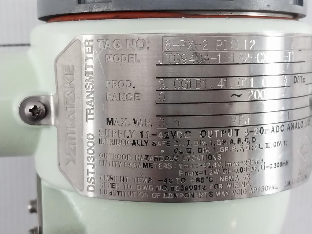 Yamatake-Honeywell-0-2000Kpa-Pressure-Transmitter-JTG940A-1E1A2-CXXX1-T1-210631-11