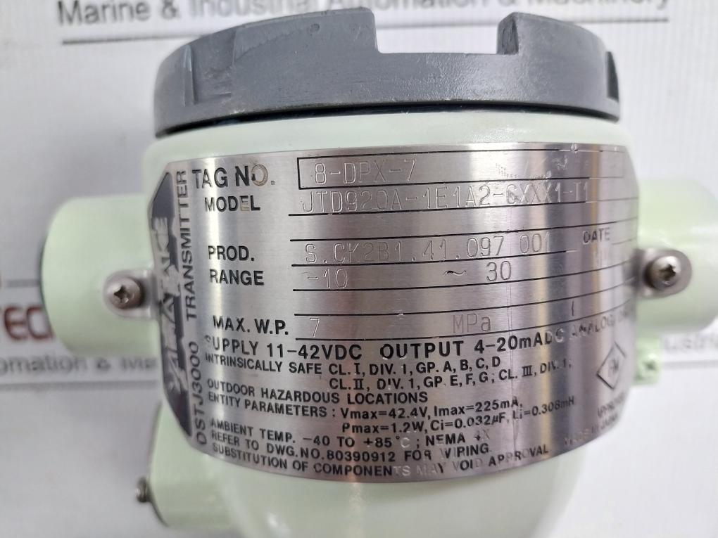 Yamatake-honeywell-11-42Vdc-4-20Ma-Dc-Power-Transmitter-Jtd920A-1E1A2-cxxx1-t1-209357-13