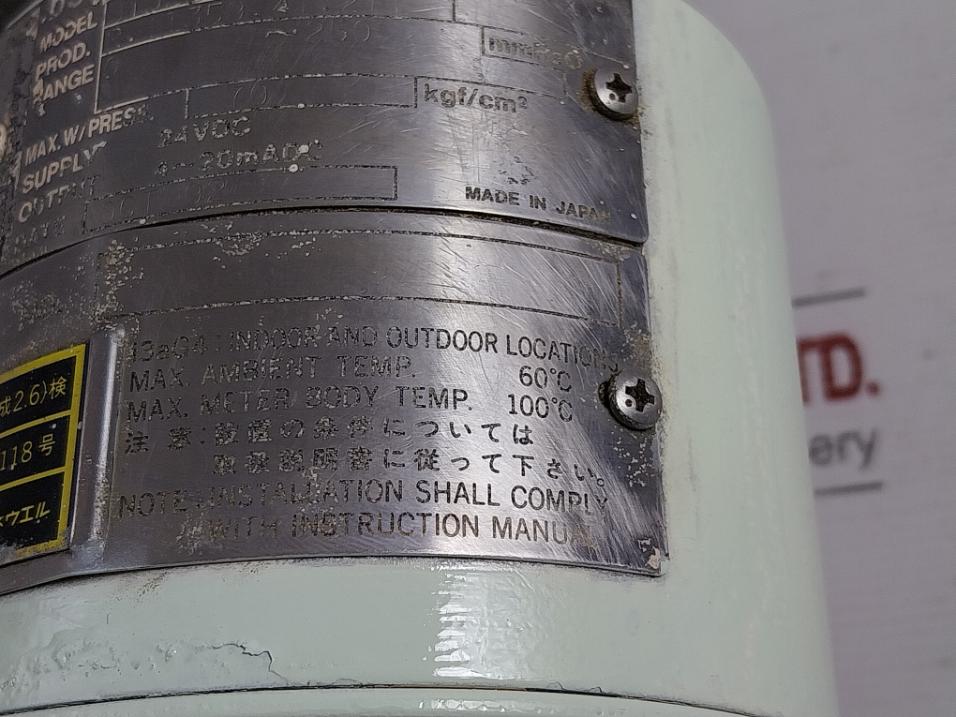 Jtd220-e1Q-00000-wa2-xx Pressure Transmitter 70 Kgf/Cm2 Yamatake-honeywell