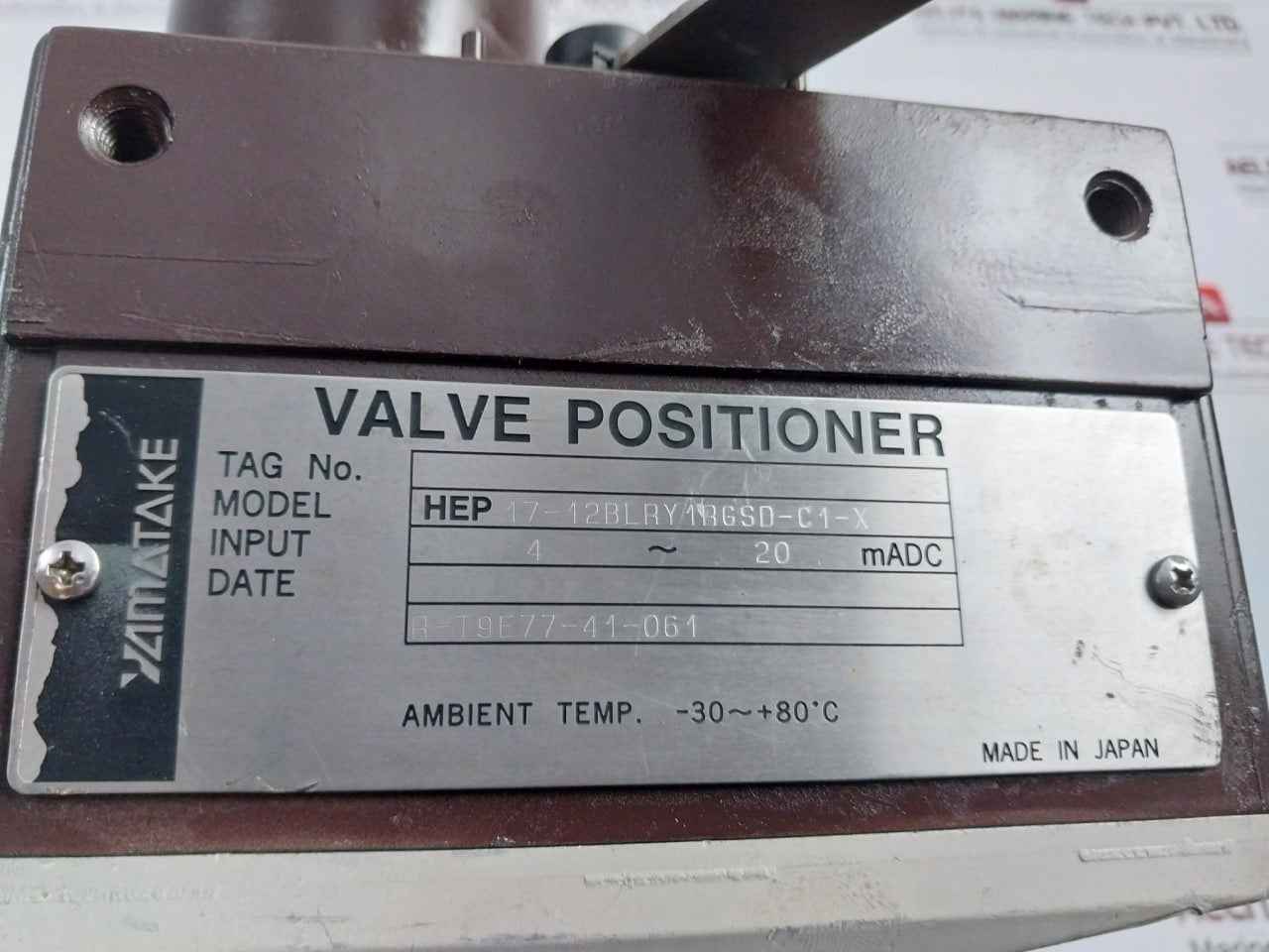 Yamatake Hep 17-12Blry 1Rgsd-c1-x Valve Positioner 4-20 Madc -30 To +80°C
