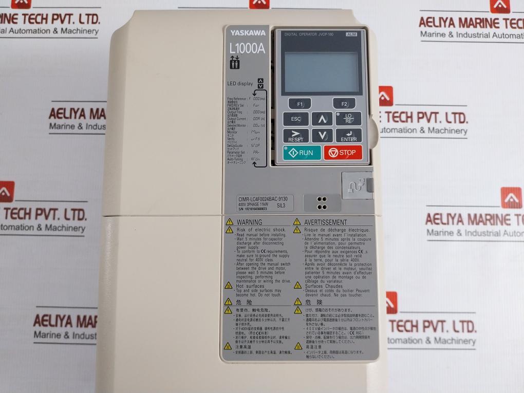 Yaskawa 3-phase Elevator Inverter 380–480 Vac 50/60 Hz Part No Cimr-lc4F0024Bac-9130