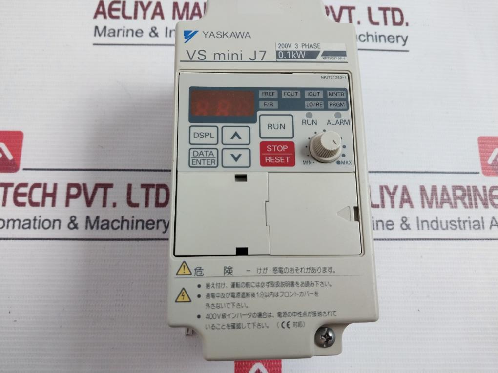 Yaskawa Cimr-j7Aa20P1 Inverter With Digital Operator 3 Phase 0.1Kw