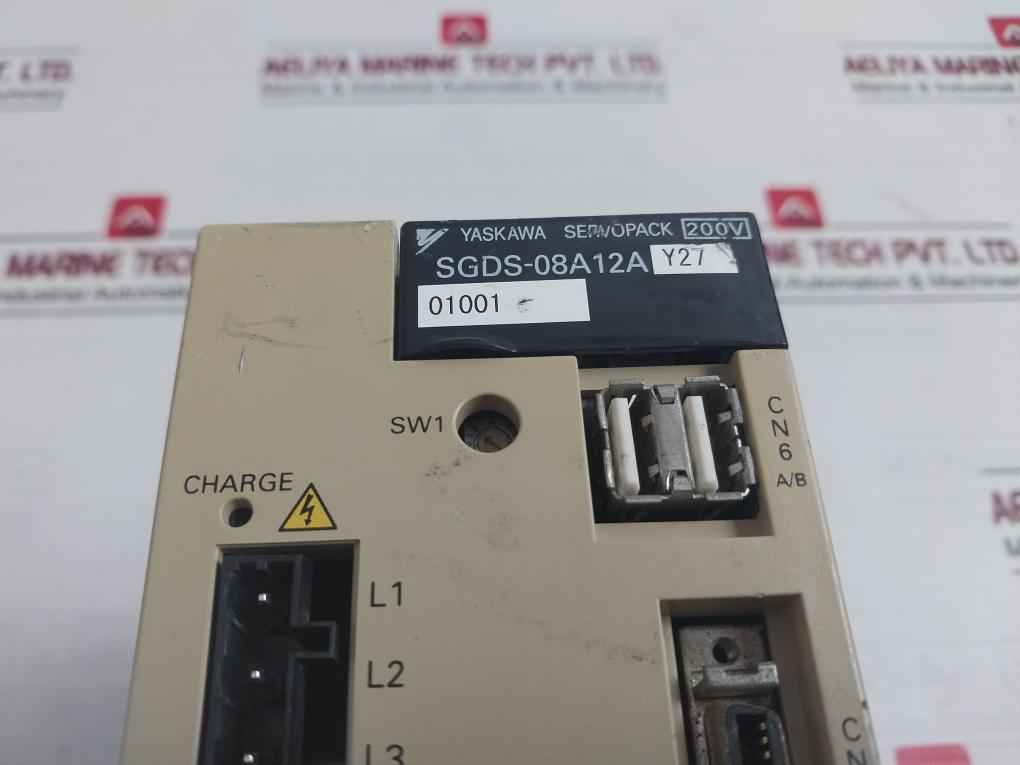 Yaskawa Electric Sgds-08A12Ay27 Servopack Servo Amplifier Drive 200-230V 8.8A