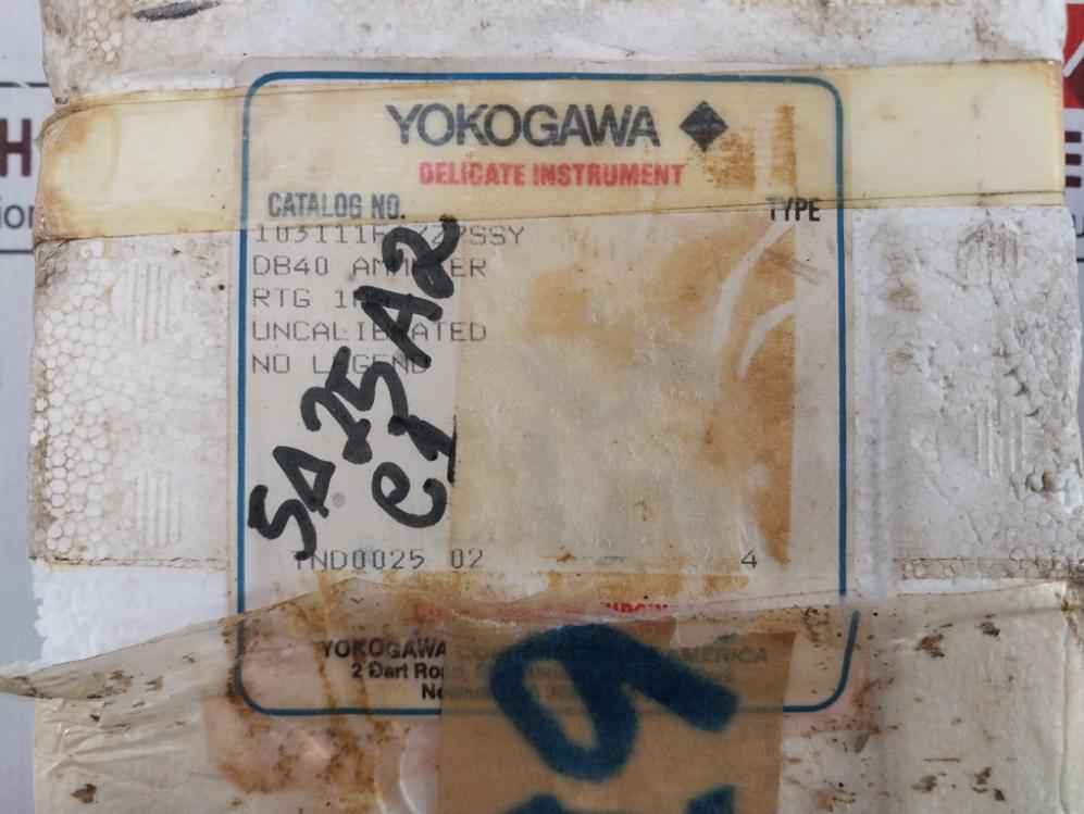 Yokogawa 103111Fazz7Ssy Ammeter Rtg 1Ma Db-16, -40