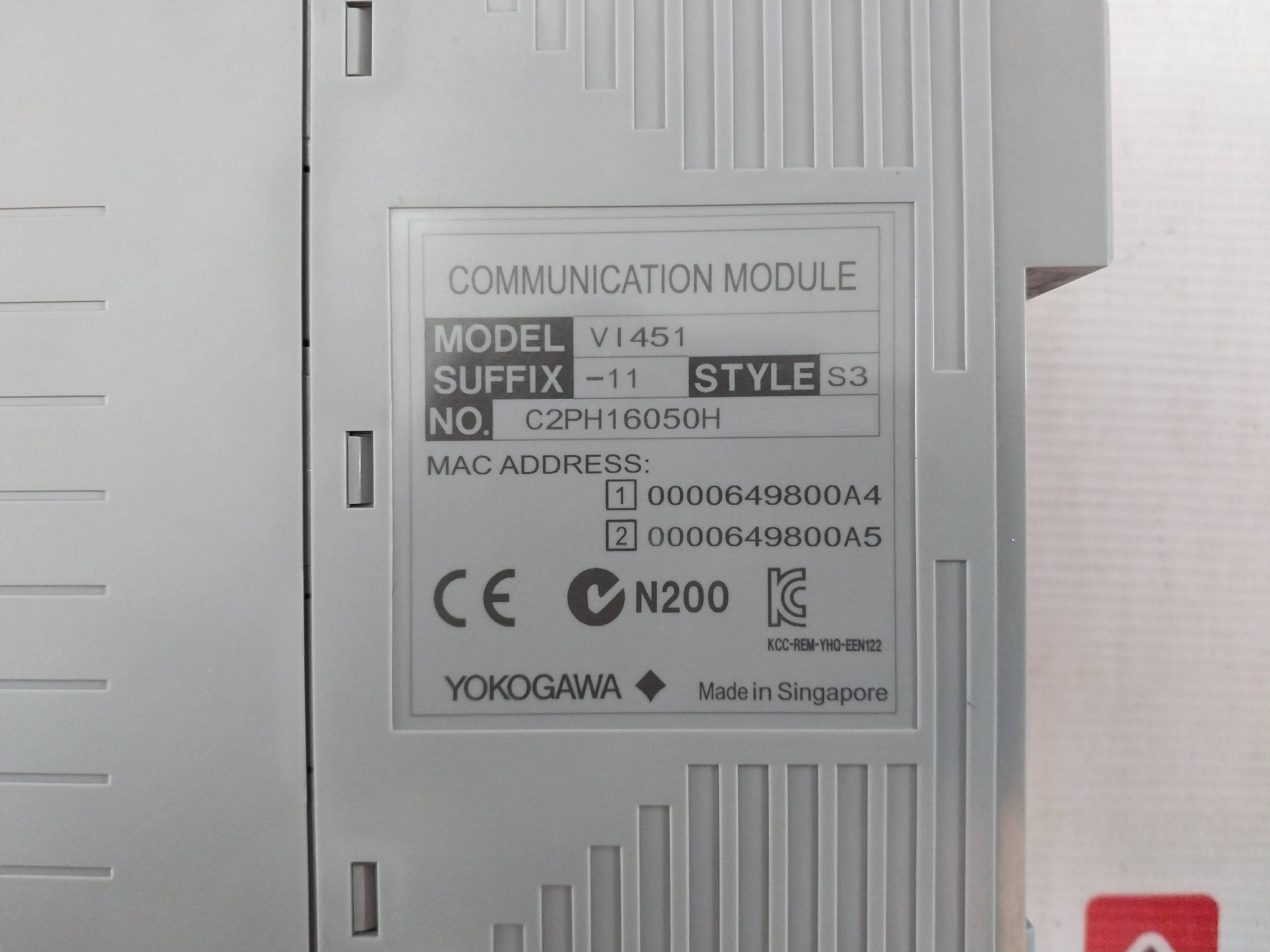 Yokogawa Avr10D Duplexed V Net Router Complete Plc Unit 2 Supply 220-240Vac