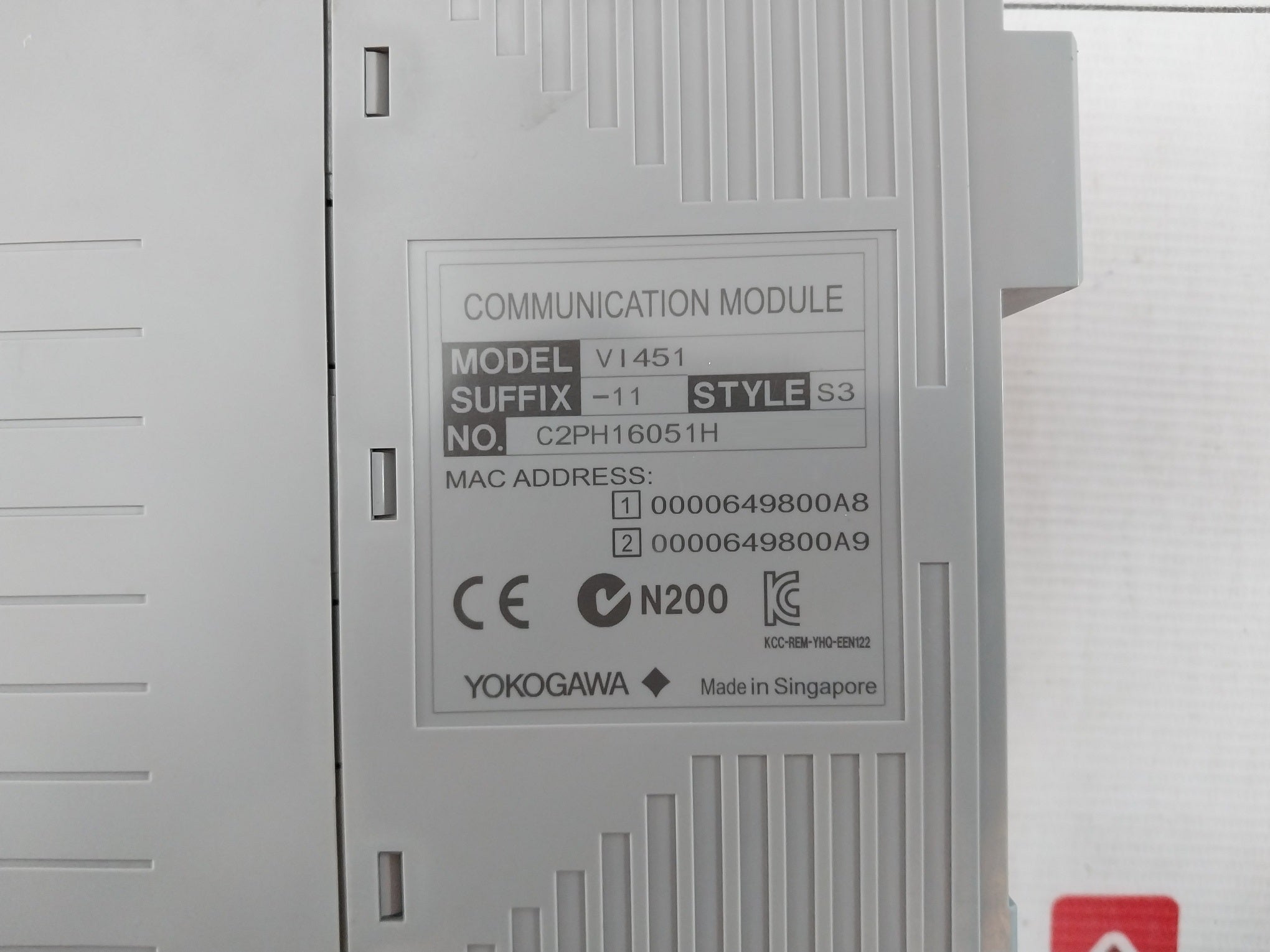Yokogawa Avr10D Duplexed V Net Router Complete Plc Unit 2 Supply 220-240Vac