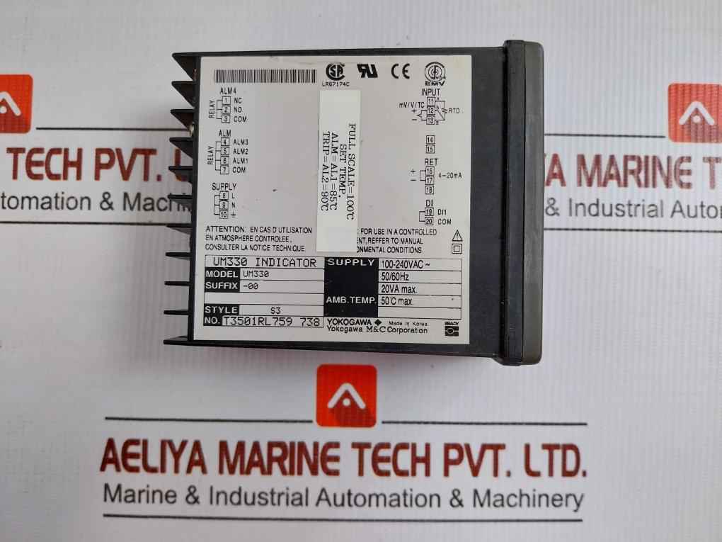 Yokogawa Digital Indicator 5060Hz,100-240Vac Part No Um330
