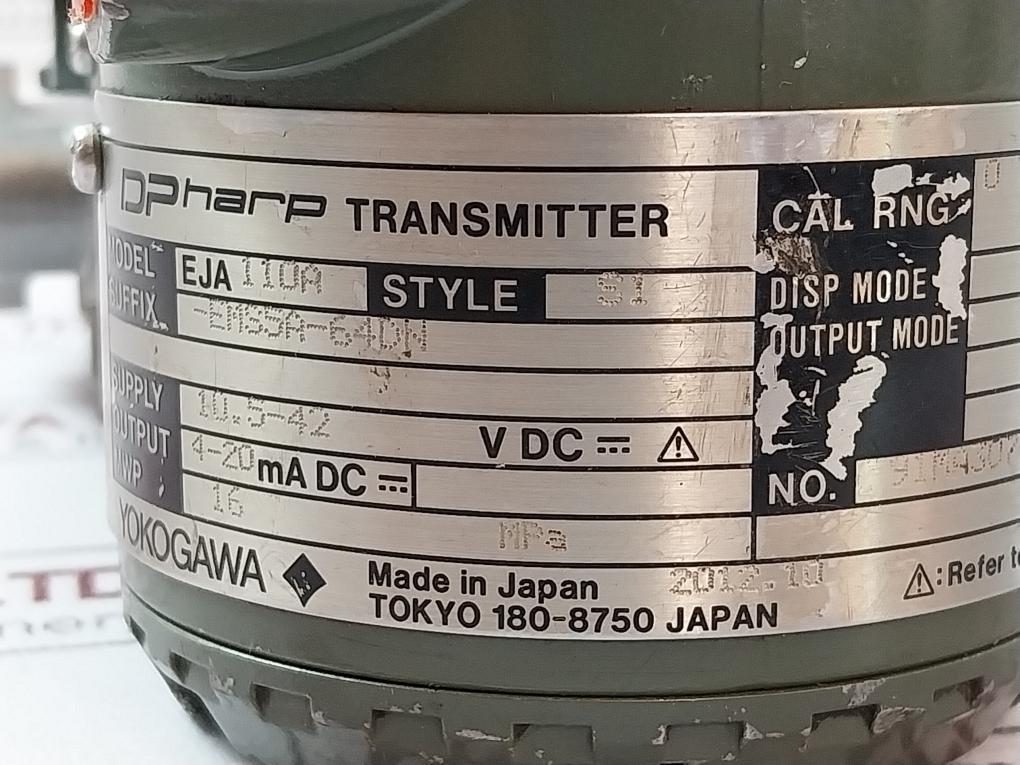 Yokogawa Eja110A-ems5A-64Dn Dpharp Transmitter 4-20Ma Dc 16 Mpa