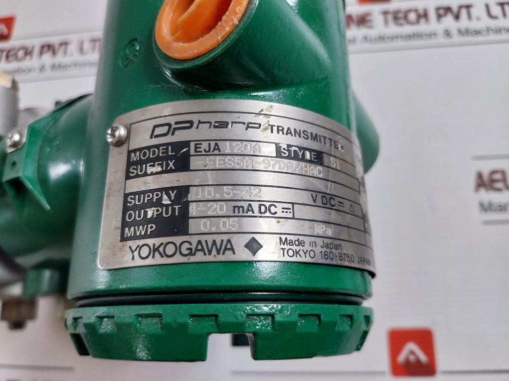 Yokogawa Eja 120A Dpharp Transmitter 10.5-42Vdc 0.05Mpa M5P 0-20 Mmh2O