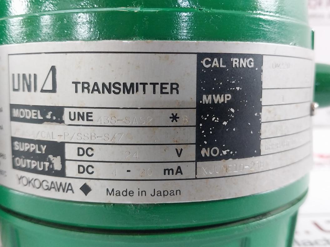 Yokogawa Pressure Transmitter 0-220 Kpa Une43S-sas2 *B -40 To 60˚C