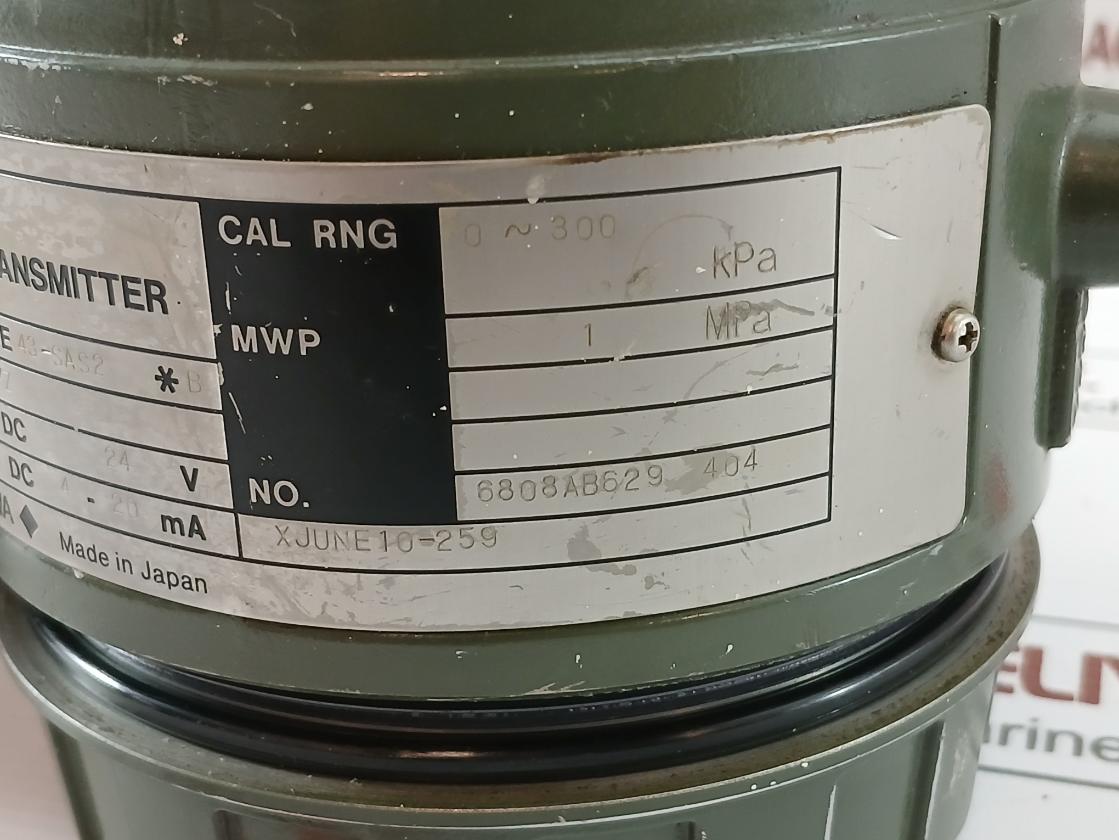 Yokogawa Pressure Transmitter 0-300 Kpa Une 43-sas2*B/Cal-p/Ssb-s/Z