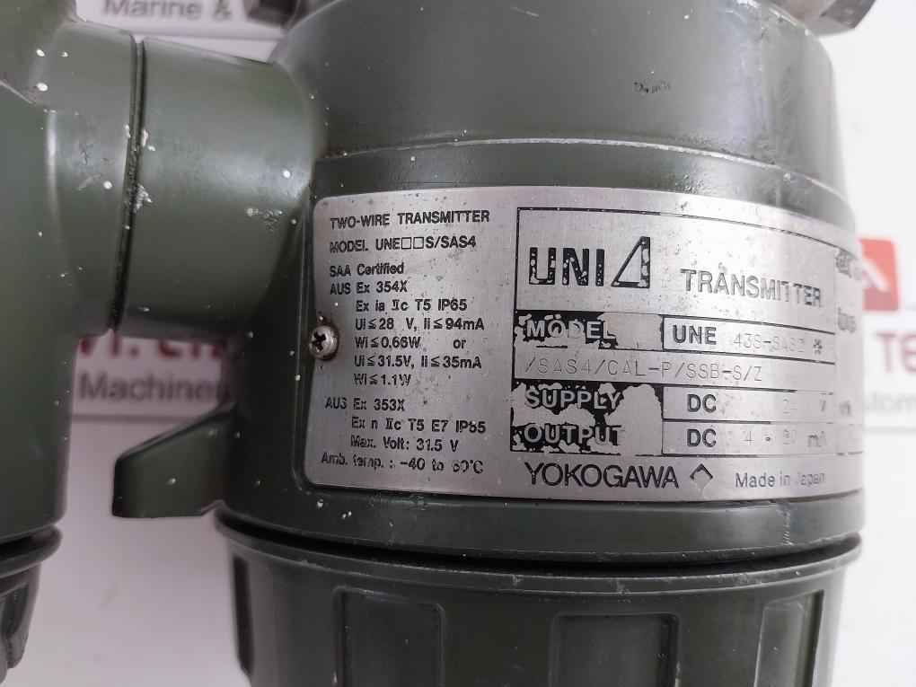 Yokogawa Pressure Transmitter Une 43S-sas2*B/Sas4/Cal-p/Ssb-s/Z, 31.5 V