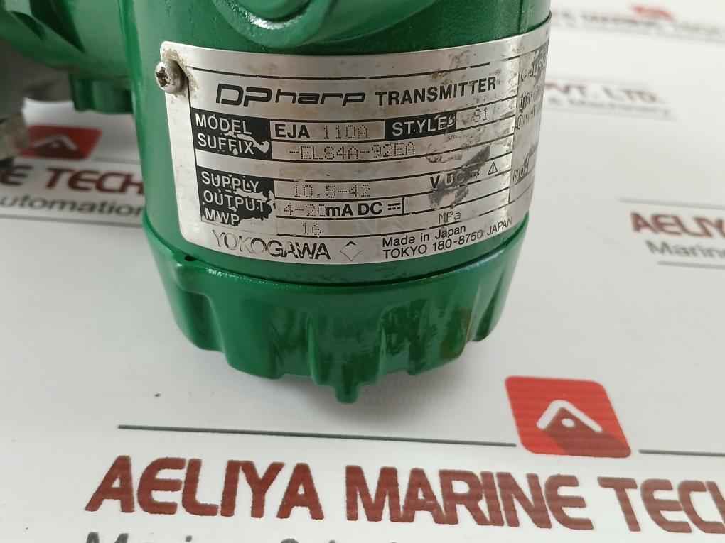 Yokogawa Eja 110A-els4A-92Ea Dpharp Transmitter 4-20 Madc 10.5-42Vdc Used