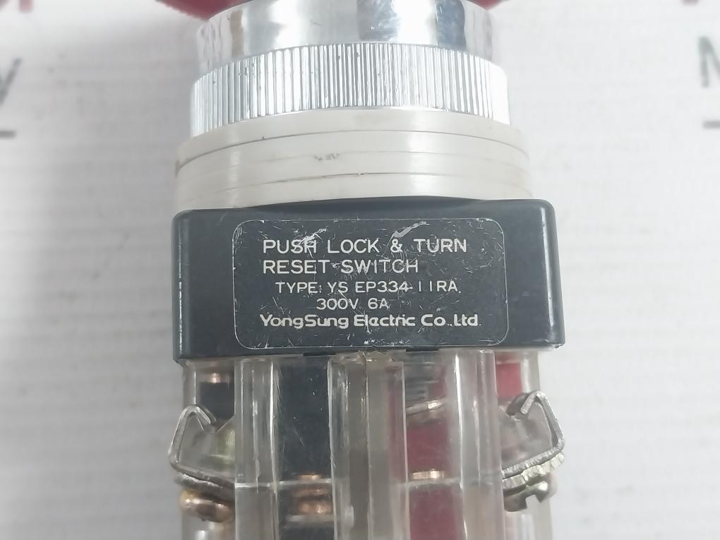 Yongsung Electric 300V 6A Push Lock & Turn Reset Switch Ys Ep334-11Ra