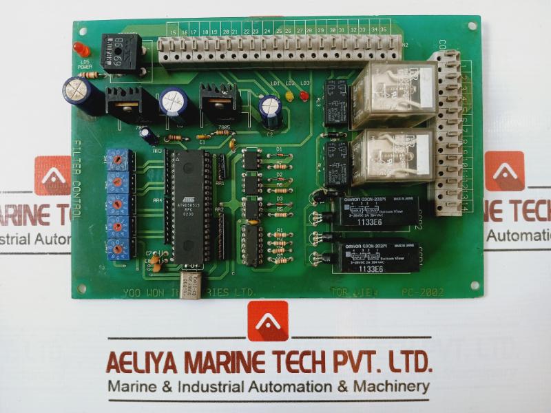 Yoo Won Pc-2002 Top View Filter Control Printed Circuit Board
