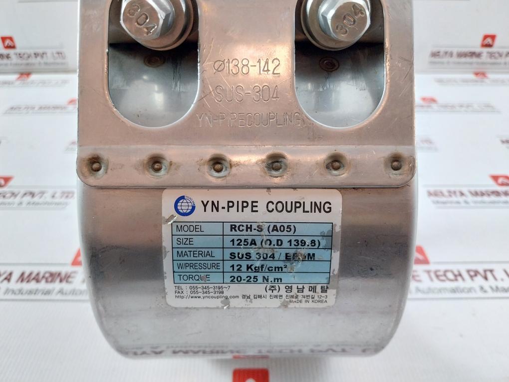 Youngnam Rch-s (A05) Yn-pipe Coupling Sus 304/Epdm 125A 12 Kgf/Cm²