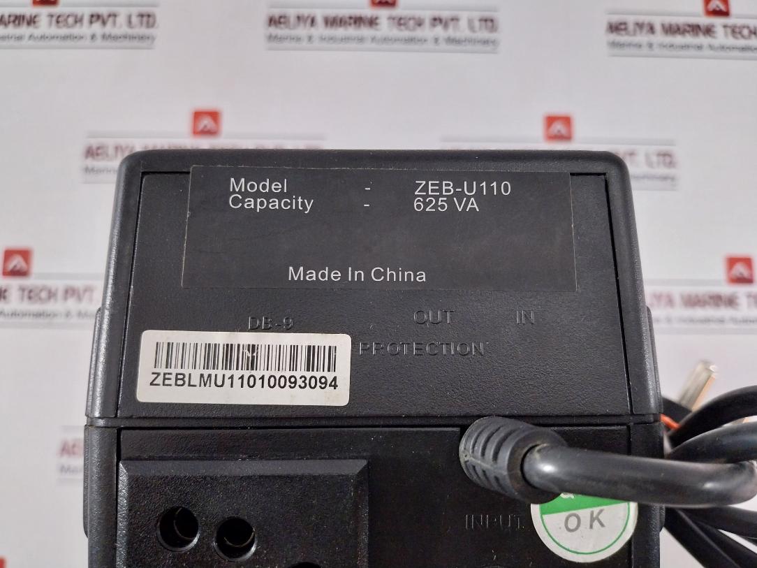 Zebronics Zeb-u110 Power Supply Backup Unit 6A 250V Cable 1.5 Meter