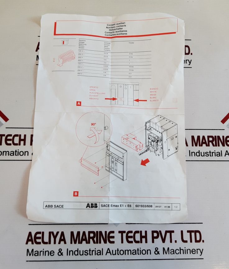 Abb 1Sd A038327 R1 Auxiliary Contact
