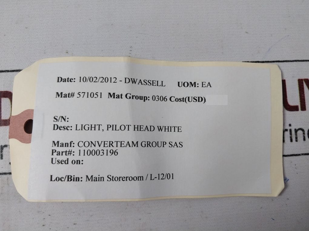 Abb 1sfa 619402r100 pilot head white light