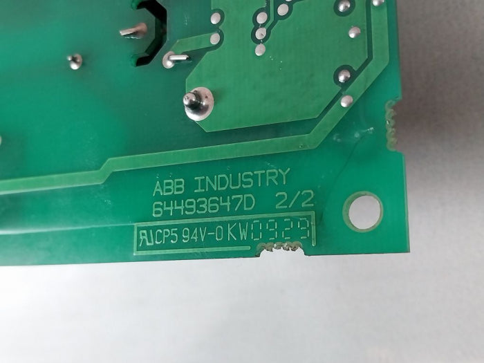 ABB 64493647D 1/2 apow-01c Inverter Communication Board 64493647D 2/2