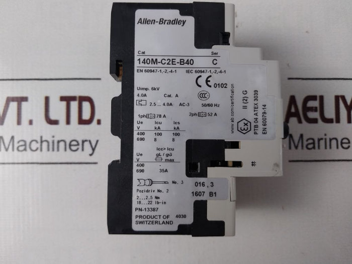 Allen-bradley 140M-c2E-b40 Motor Protector Circuit Breaker Ser: C