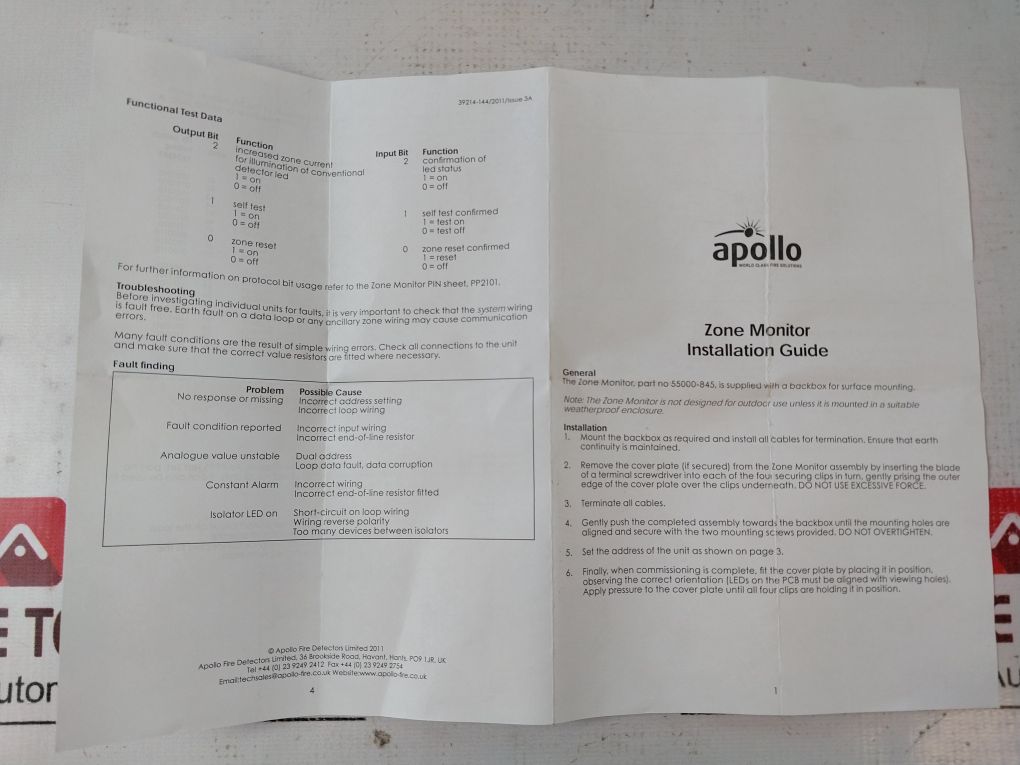 Apollo Xp95 55000-845 Apo Zone Monitor With Isolator