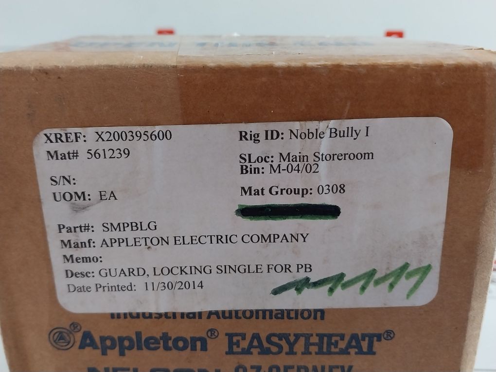 Appleton Smpblg Single Gasketed Replacement Locking Guard