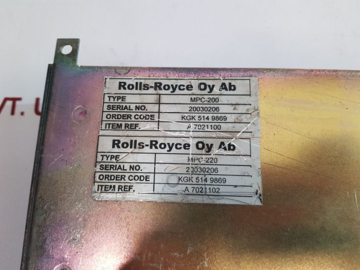 Rolls-royce Mpc-200 Aquamaster-rauma Kgk 514 9869