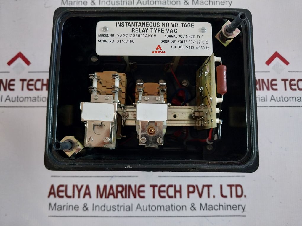 Areva Vag21Zg8003Ahch Instantaneous No Voltage Relay 110 Ac 50Hz