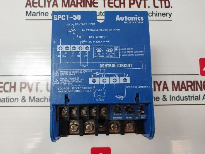 Autonics Spc1-50 Power Controller Single-phase 50 Amp 220 Vac