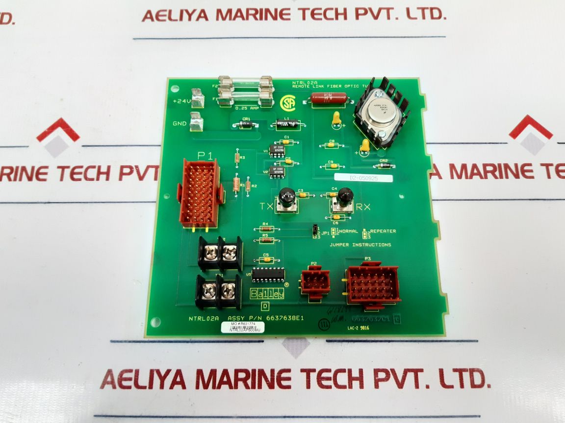 Bailey Ntrl02A Fiber Optic Remote I/O Termination Unit