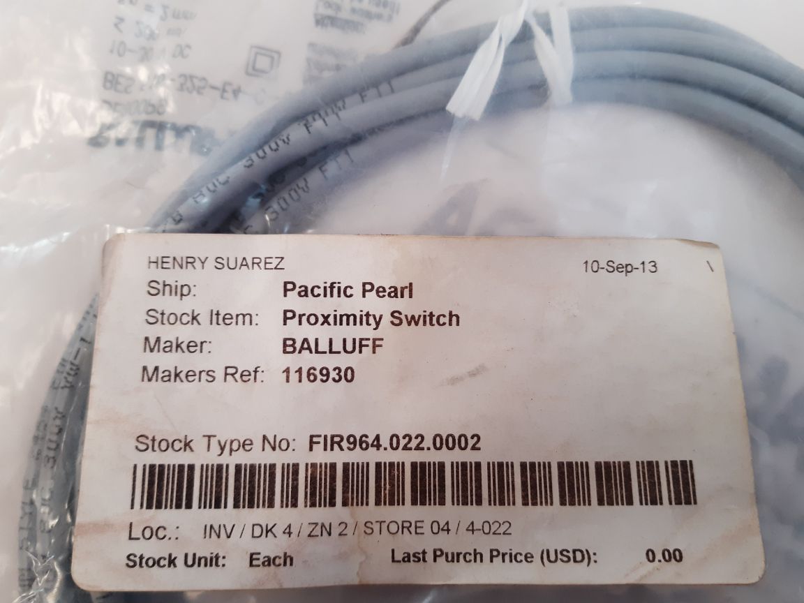 Balluff Bes00P9 Inductive Proximity Switch 10-30Vdc 200Ma 2Mm
