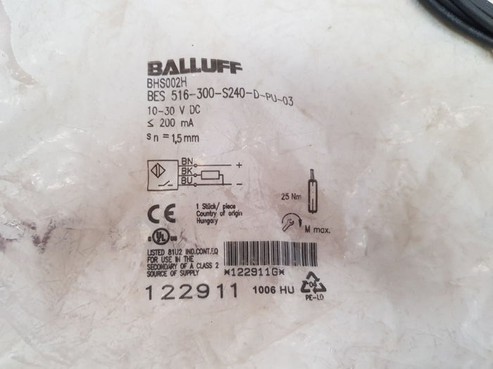 Balluff Bes 516-300-s240-d-pu-03 Photoelectric Diffuse Sensor 122911G
