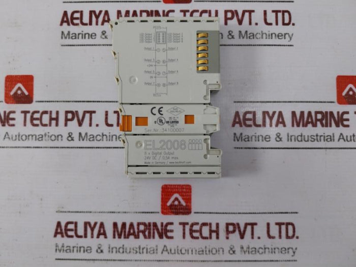 Beckhoff El2008 8X Digital Output Module 24Vdc 0.5A Max, 55°C Max