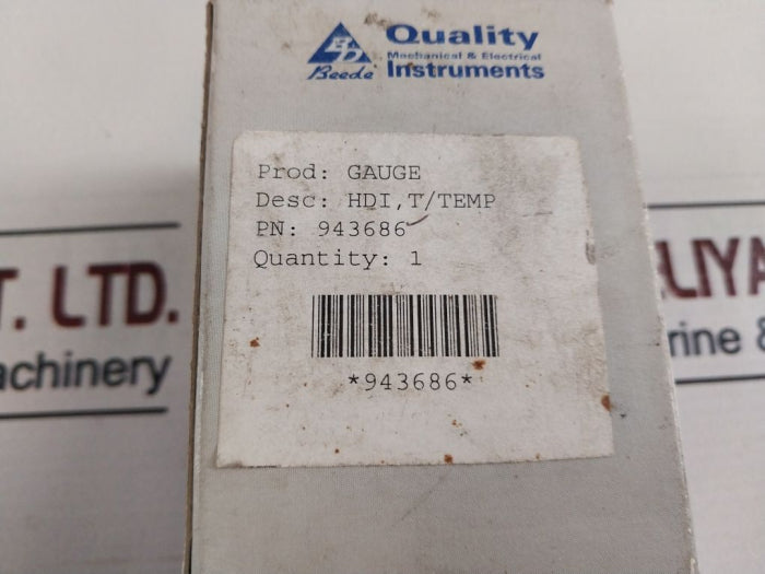 Beede 943686 Oil Temperature Gauge 140-320°F