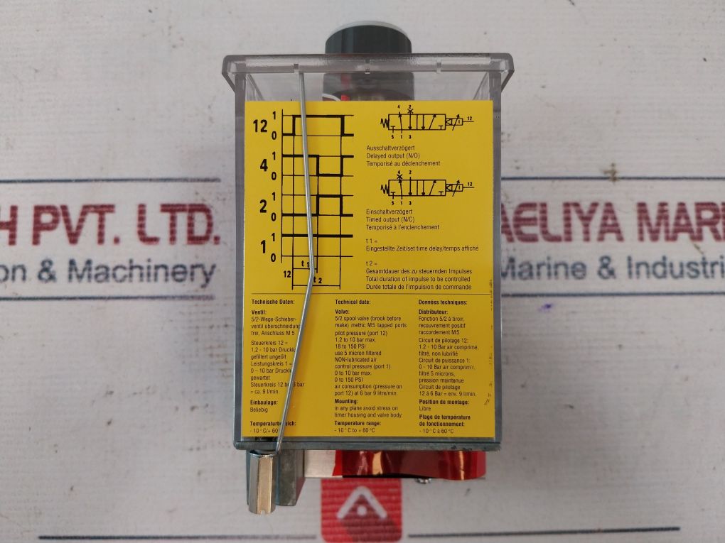 Bosch 0 820 215 102 Pneumatic Timer 3/2 Way Valve 0-10 Bar 18-150 Psi
