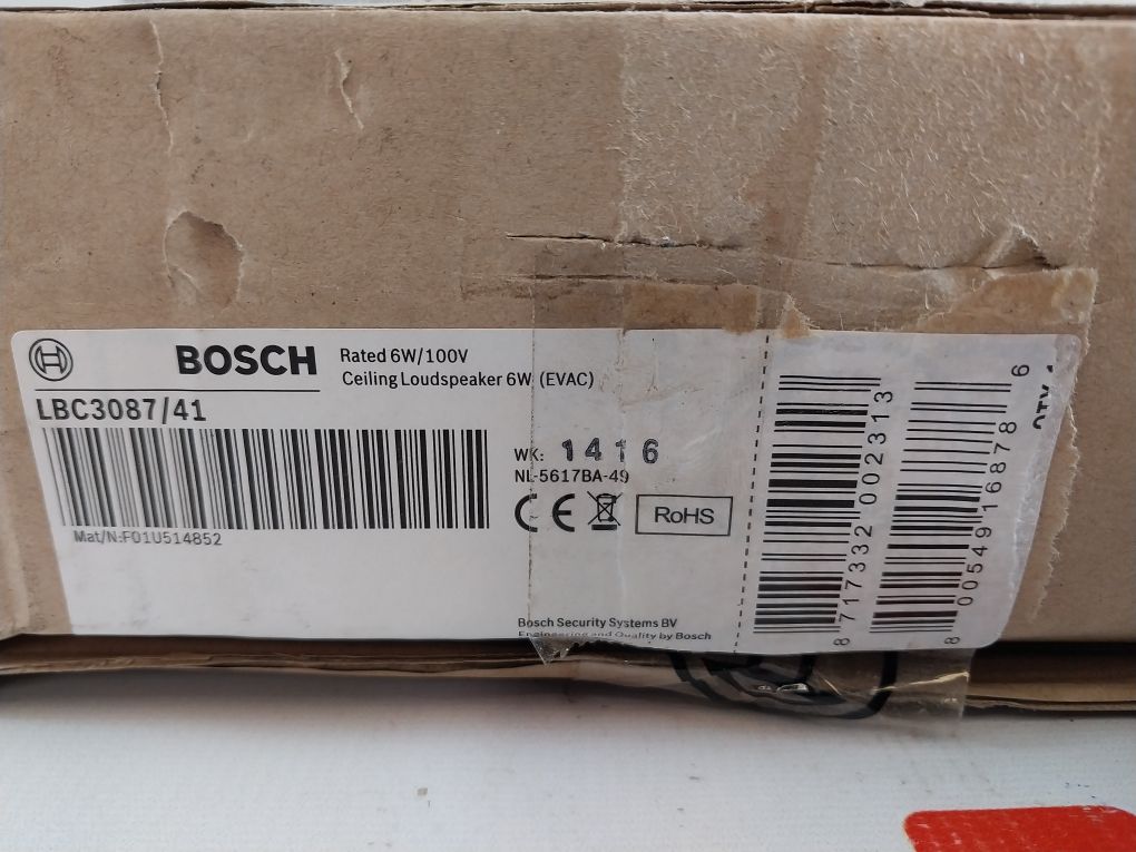 Bosch Lbc3087/41 Ceiling Loudspeaker 6W/100V F01U514852