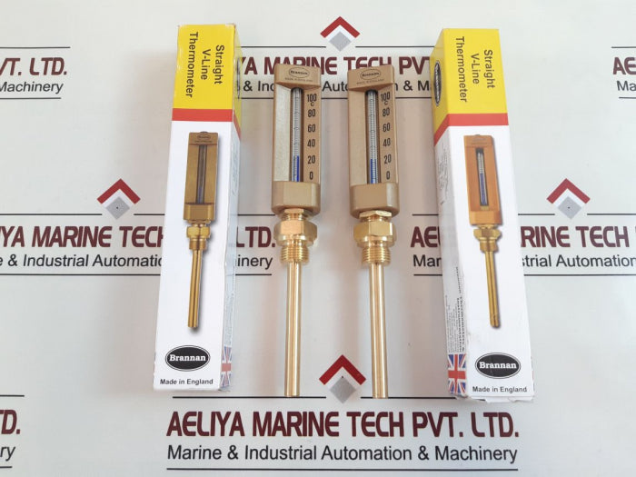 Brannan 0/100C Straight V-line Thermometer