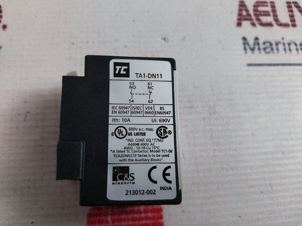 Robusta C&s Electric Ta1dn11 Auxiliary Contact Block