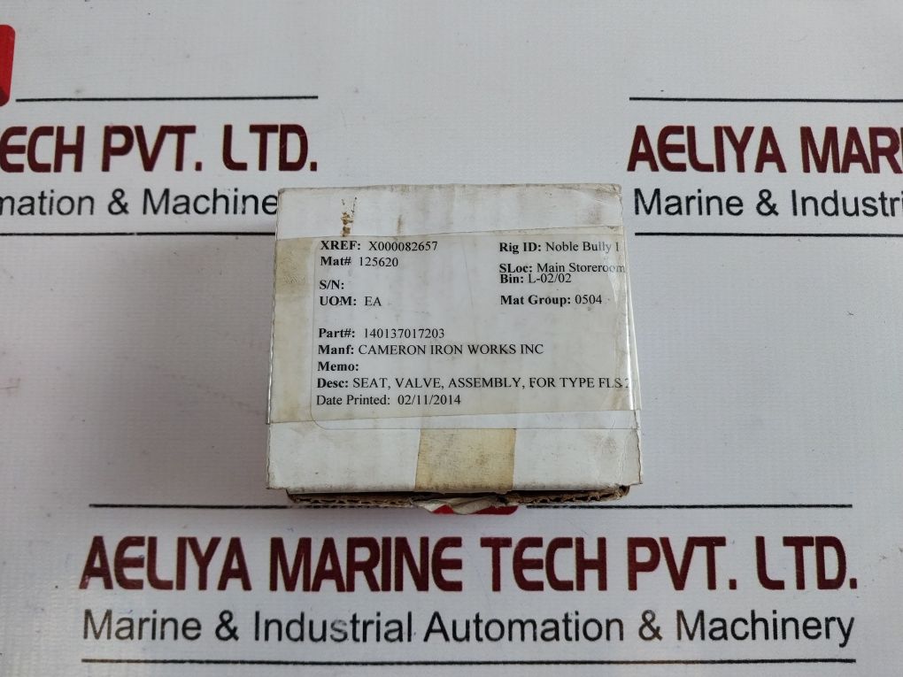 Cameron 140137-01-72-03 seat valve