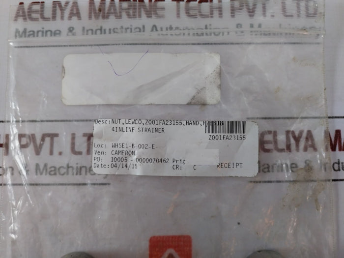 Cameron Z001Fa23155 4 Inline Strainer Nut