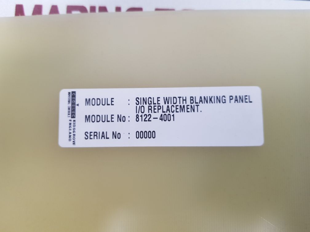 Cegelec 8122-4001