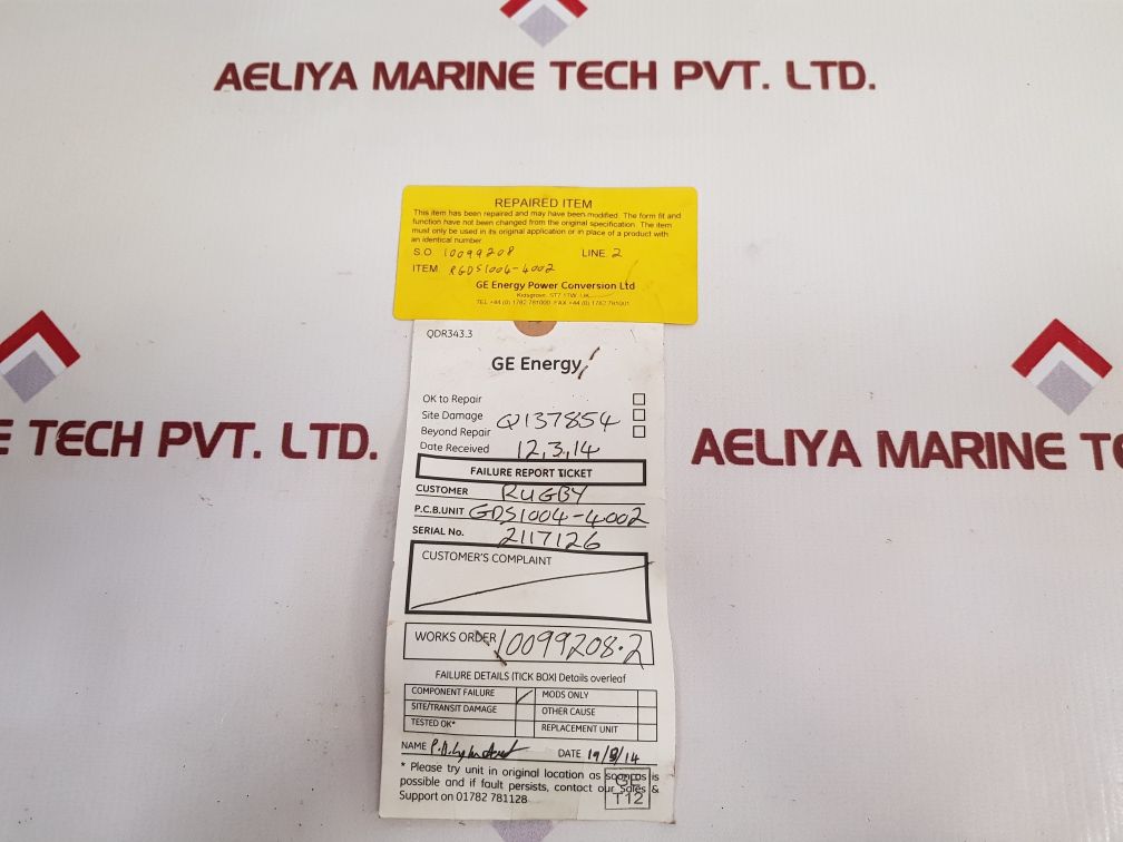 Cegelec Gds1004-4002 Sigma Customer I/O Panel 20X4454A1L