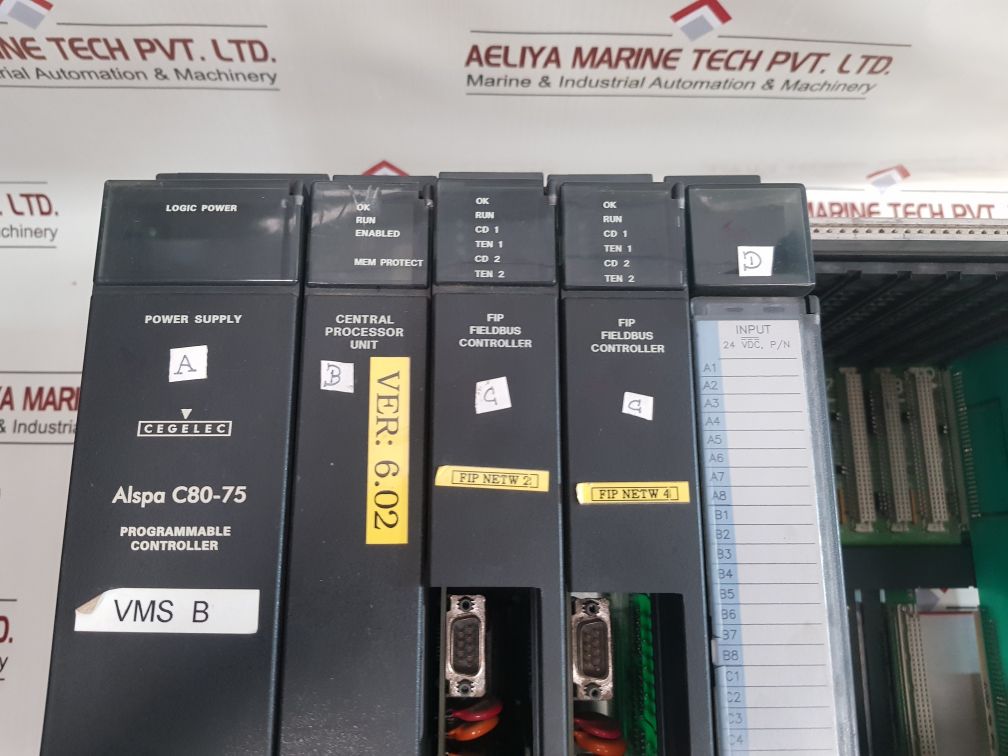Cegelec Alspa C80-75 Programmable Controller Unit Rack