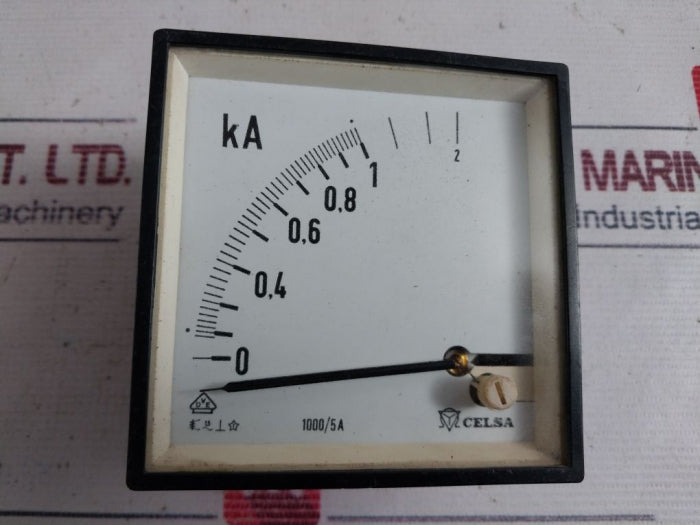 Celsa 1000/5A Analog Ammeter 0-1/2 kA