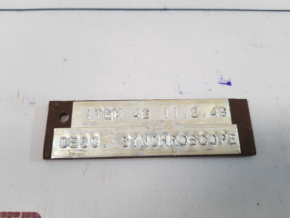 Crompton 244-140 Synchroscope 855 954