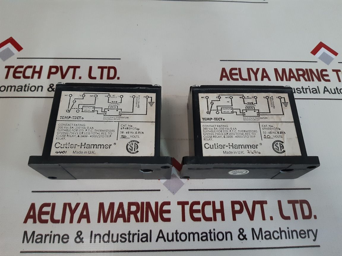 Cutler-hammer 69400H314 Thermistor Control Unit 300 Vac 8A
